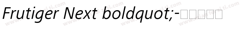 Frutiger Next boldquot;字体转换